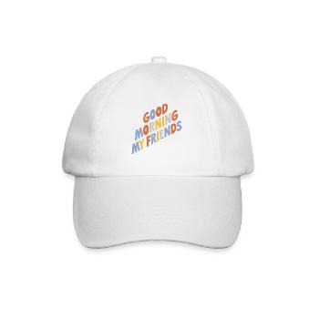 Typographie Good Morning My Friends - Casquette classique - blanc/blanc - Devant