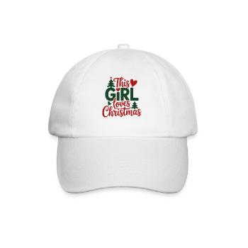 This Girl Loves Christmas - Baseball Cap - white/white - Front