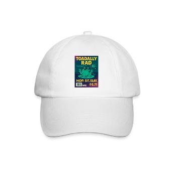 Toadally Rad Disco Frosch Magazin - Baseballkappe - Weiß/Weiß - Vorne