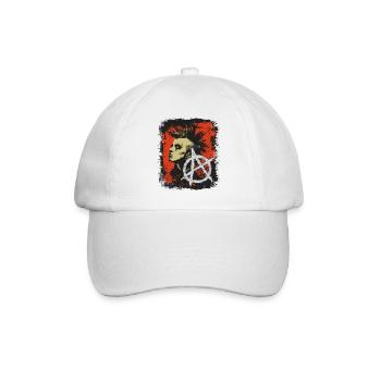 Punkrock Mädchen - Baseballkappe - Weiß/Weiß - Vorne