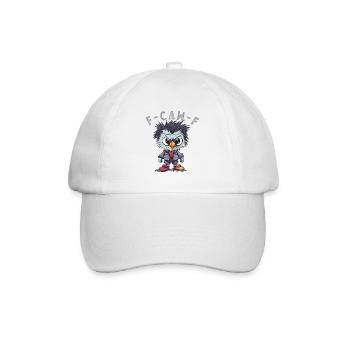 F-CAW-F Chicken Funny Rooster FCAWF Huhn Hühnchen - Baseballkappe - Weiß/Weiß - Vorne