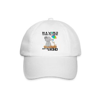 Citation mignonne d’éléphant et de chien de Be Kind - Casquette classique - blanc/blanc - Devant