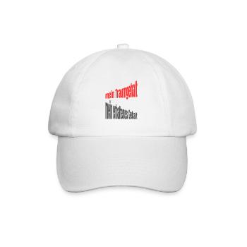 Mein Gehalt – humoristisches Typografie-Design - Baseballkappe - Weiß/Weiß - Vorne