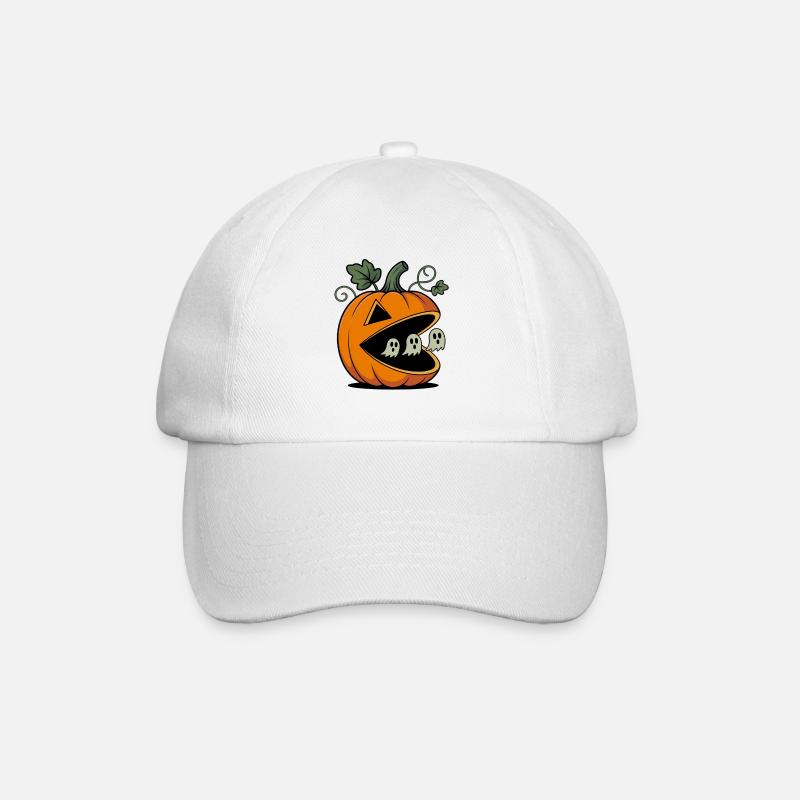 Halloween Pumpkin Gamer Artwork - Baseballkappe - Weiß/Weiß