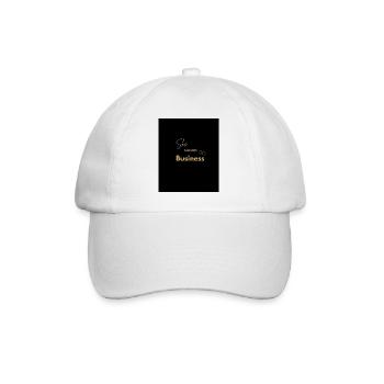 She Means Business – Motivational T-Shirt for Women - Baseball Cap - white/white - Front