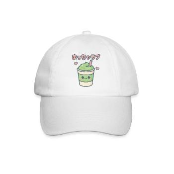 Matcha Love Kawaii Drinking Mug - Baseball Cap - white/white - Front