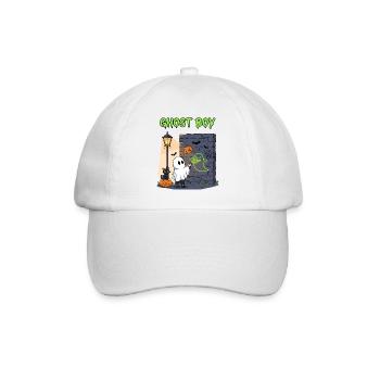 Ghost Boy Halloween Graffiti - Baseball Cap - white/white - Front