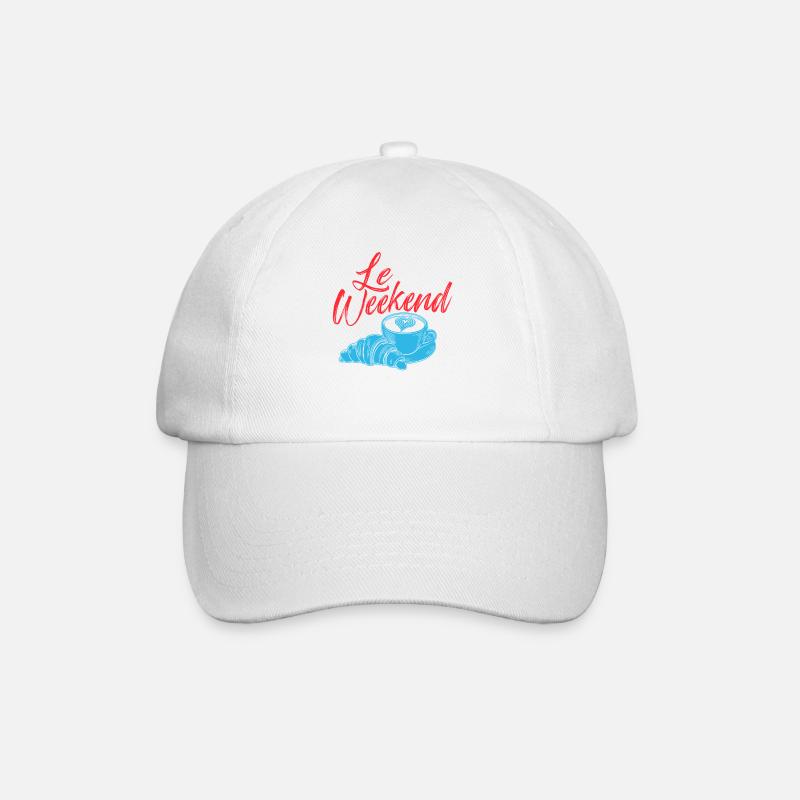 Le Weekend French Coffee Chill Vibes - Baseball Cap - white/white