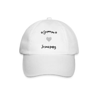 PAPY. PAPA. FÊTE DES PÈRES. BONNE FÊTE PAPA - Casquette classique - blanc/blanc - Devant