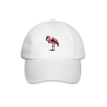 Flamingo Halloween Bande dessinée drôle - Casquette classique - blanc/blanc - Devant
