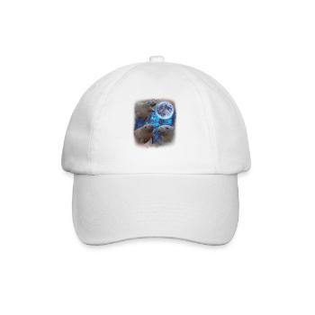 Trois lamantins hurlent à la lune. Étrange mème - Casquette classique - blanc/blanc - Devant