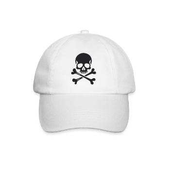 Crâne Jolly Roger classique - Casquette classique - blanc/blanc - Devant