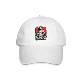Tuned for Trouble - Retro Auto Girl Design - Casquette classique - blanc/blanc - Devant