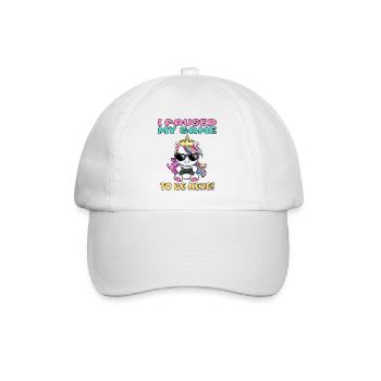 i paused my game to be here - unicorn - Baseball Cap - white/white - Front
