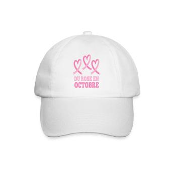 Du Rose en Octobre Sensibilisation cancer - Casquette classique - blanc/blanc - Devant