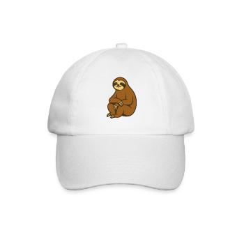 Faultier Kuschelcharme Illustration - Baseballkappe - Weiß/Weiß - Vorne