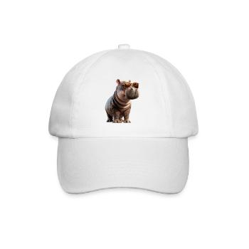 Nilpferd Flusspferd Mama Hippopotamus Cooles Hippo - Baseball Cap - white/white - Front