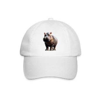 Nilpferd Flusspferd Mama Hippopotamus Cooles Hippo - Baseball Cap - white/white - Front