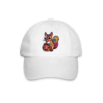Eichhörnchen Halloween Zombie - Baseballkappe - Weiß/Weiß - Vorne