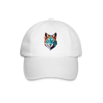 Illustration de tête de tigre prismatique - Casquette classique - blanc/blanc - Devant