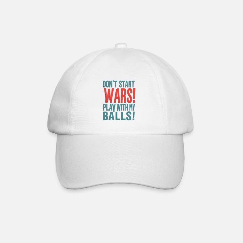 No Wars - Baseballkappe - Weiß/Weiß