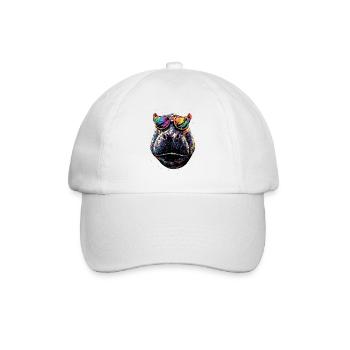 Nilpferd Flusspferd Mama Hippopotamus Cooles Hippo - Baseball Cap - white/white - Front
