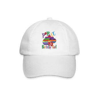 pop-it Fille d’anniversaire 10 - Casquette classique - blanc/blanc - Devant
