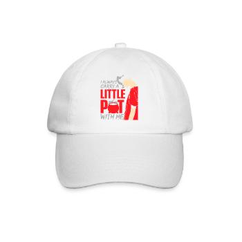 Anime Manga Otaku Smoking Weed Funny 420 - Baseball Cap - white/white - Front