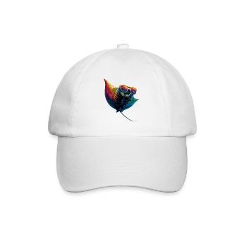 Manta Rochen Teufelsrochen Stachelrochen Taucher - Baseballkappe - Weiß/Weiß - Vorne