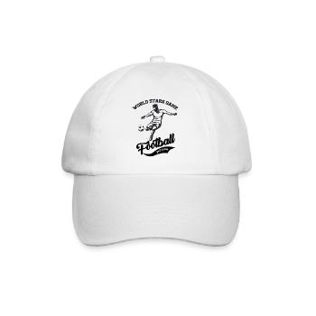 World Stars Football – Just Play Design - Baseball Cap - white/white - Front