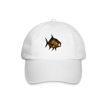 Majestätischer Fisch im Wasser - Baseballkappe - Weiß/Weiß - Vorne
