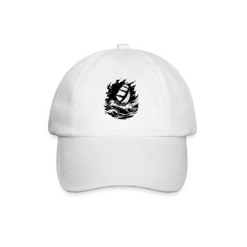 Illustration artistique de voile marin - Casquette classique - blanc/blanc - Devant