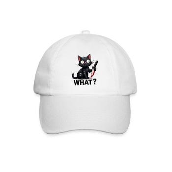 WHAT? Killer Cat - Baseball Cap - white/white - Front