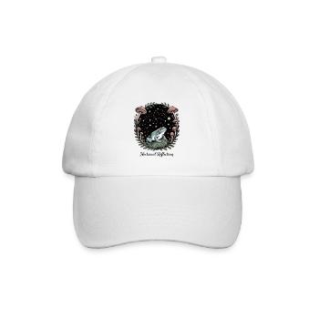 Nocturnal Reflections Frog Illustration - Baseball Cap - white/white - Front