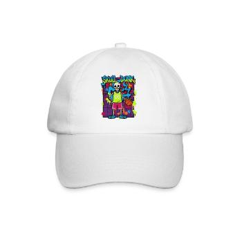 Skull Dunk – Néon Squelette Basketball Graffiti Années 90 - Casquette classique - blanc/blanc - Devant