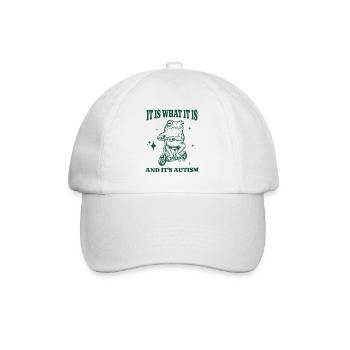 C’est ce que c’est et c’est l’autisme drôle animal grenouille - Casquette classique - blanc/blanc - Devant