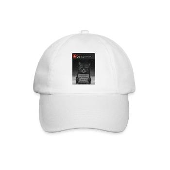 Katze hat eine Mitteilung für dich - Lustiger - Baseballkappe - Weiß/Weiß - Vorne