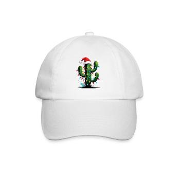 Cactus Christmas with lights - Baseball Cap - white/white - Front