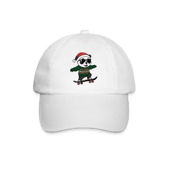 Panda Christmas Funny - Baseball Cap - white/white - Front