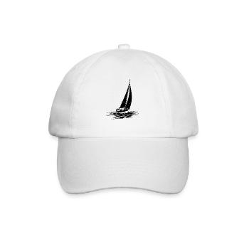 Segelboot Segeln Illustration Matrose - Baseballkappe - Weiß/Weiß - Vorne