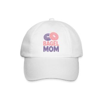 Bagels Saying Bagel Mom Funny Bagels Gift - Baseball Cap - white/white - Front