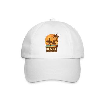 Bali State of Mind – Surf & Sunset Design - Baseball Cap - white/white - Front