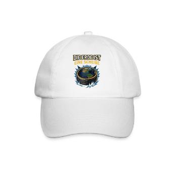 Eishockey Spruch lustig Scheibe Puck - Baseball Cap - white/white - Front