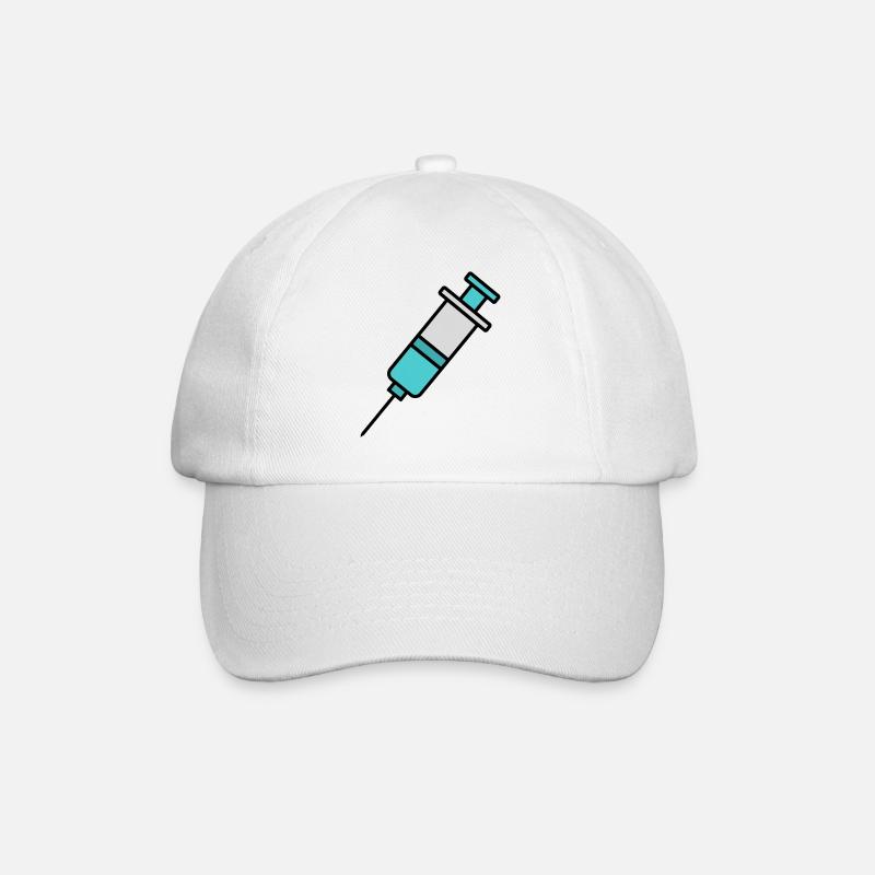 Seringue | Déclaration pro vaccination et science - Casquette classique - blanc/blanc