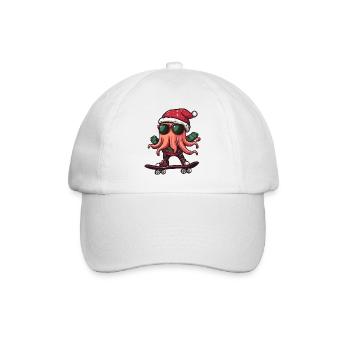 Qualle Weihnachten Lustig - Baseballkappe - Weiß/Weiß - Vorne