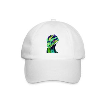 Colorful snake head illustration - Baseball Cap - white/white - Front