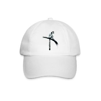 ring-tailed lemur - Baseball Cap - white/white - Front
