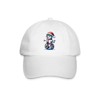 CYcling Christmas Sports Santa Claus - Baseball Cap - white/white - Front