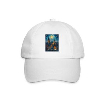 Bielefeld Night Panorama Skyline - Baseball Cap - white/white - Front