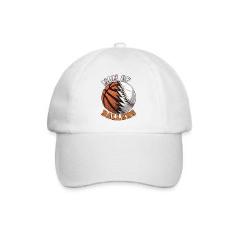 Mom of Ballers – Sportmama Design - Baseball Cap - white/white - Front
